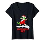 Photo Gallery donna natale dabbing santa dinosaur t rex fun santasaurus rex maglietta con collo a v Photo Gallery donna natale dabbing santa dinosaur t rex fun santasaurus rex maglietta con collo a v
