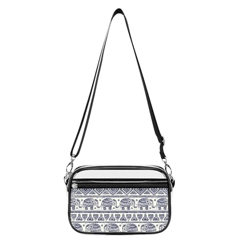 Ethnic_Elephant Clear Stadium Bag Mini Crossbody Bag Anti-Theft Side Shoulder Bags Messenger Bag Unisex
