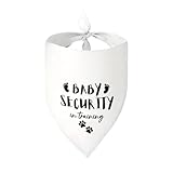 Baby Security in Training Haustierhalstuch, weißes Hundehalstuch mit Pfotenabdruck-Design