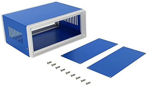 Jutagoss Enclosure Case Electric Junction Box Blue Metal Rectangle Project Box DIY Box Project Preventive Case Electrical Box 170x130x80mm/6.69x5.12x3.15 inch