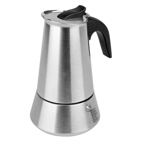 HOME SOLAZZIA 4 Cup Stainless Steel Moka Pot Cover