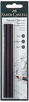 FABER-CASTELL 117498 - Kohlestift PITT fettfrei, 3er Packung