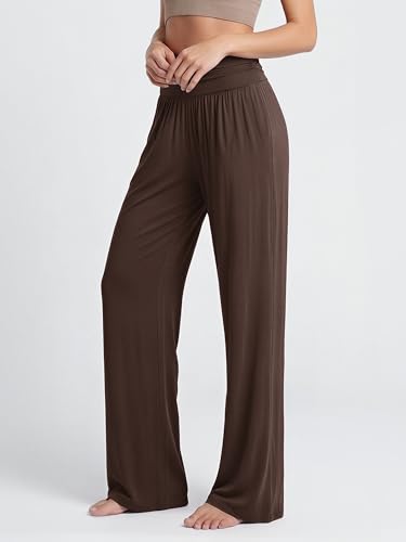 Image of ODODOS Women's Wide Leg Palazzo Lounge Pants with Pockets Light Weight Loose Comfy Casual Pajama Pants-26 /28 /30 inch /32 inch Inseam
