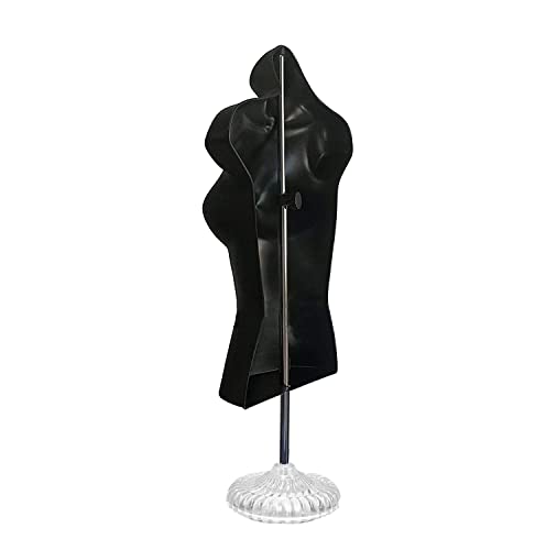 Gray Female Torso Mannequin With Metal Tripod Stand - View #10