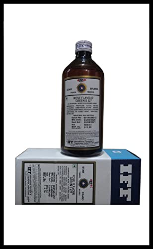 Image of Nithi Foods, IFF ABRA, Rose Flavour Green S227 - 500ml (commonly Used in Baking, Beverages, Confectionery, ice Cream, Desserts, and Savory Dishes)