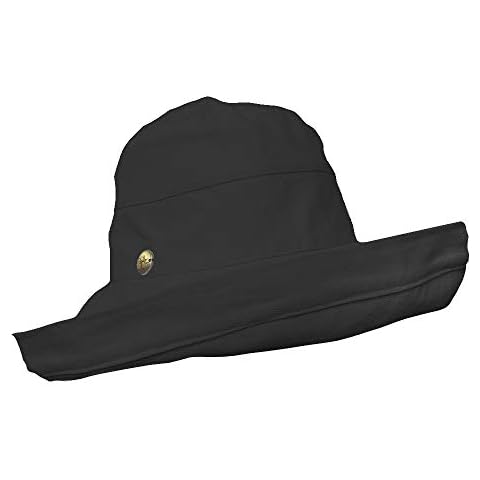 Coastal Cotton Sunhat - Deadwood Trading | Classic | Packable | Adjustable with Inner Drawstring (Black) Cover