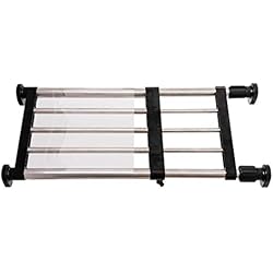 Separadores Estanterias Metalicas Hershii Estante Extensible de Metal Ajustable para Armario de Almacenamiento, Organizador de gabinete, Divisor de Bricolaje, estantes separadores para Cocina, baño, Negro, 15.7-23.6 Pulgadas