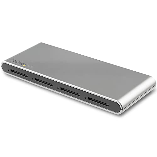 StarTech.com SDカードリーダー／USB Type-C & Type-A接続／4スロット／USB 3.1 （10Gbps）／SD 4.0 & UHS-II準拠／SD、SDHC、SDXC対応／高速 マルチメモリ カード リーダー ライター 4SD4FCRU31C