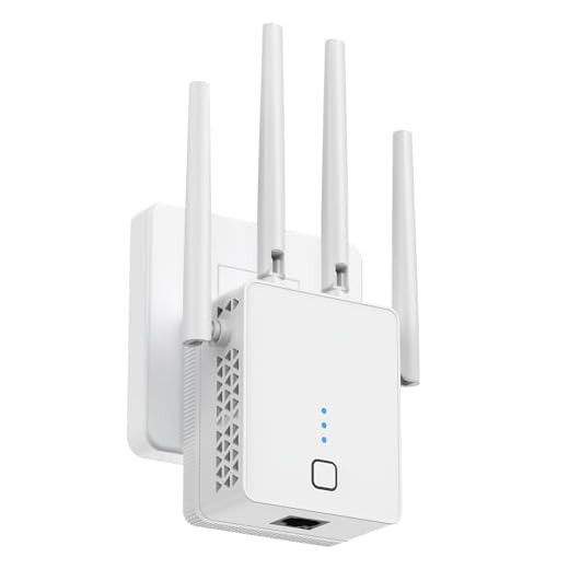 2026 WiFi Extender Signal Booster Dual Band 1200Mbps, Covers Up to 18,000 Sq Ft, Long Range and 115+ Devices, Wireless Internet Repeater with Ethernet Port, 1-Tap Setup (Matte White)