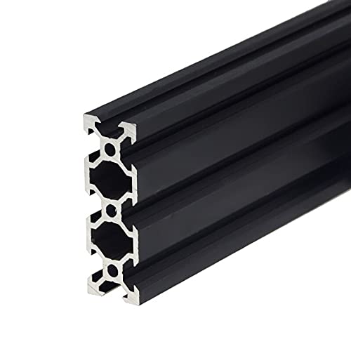 Lysee 3D Printer Parts & Accessories - 1PC Black 2060 European Standard Anodized Aluminum Profile Extrusion 250-800mm Length Linear Rail for CNC 3D Printer - (Color: 600mm)