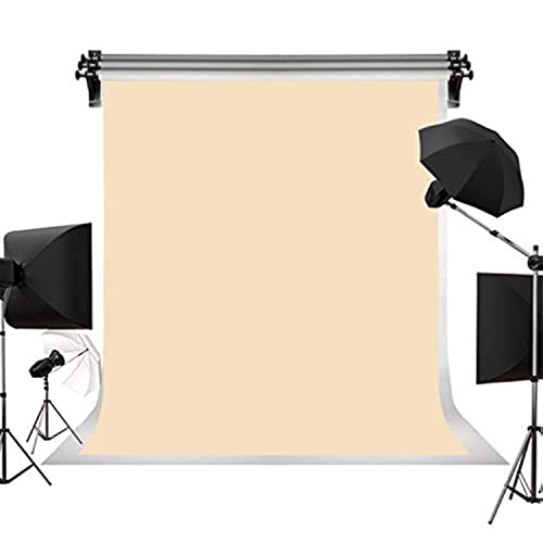 Image of Kate 6ftAƒa€ inch9ft Solid Beige Backdrop Portrait Photography Background for Photography Studio Children and Headshots Beige Backdrop Background for Photography Photo Booth