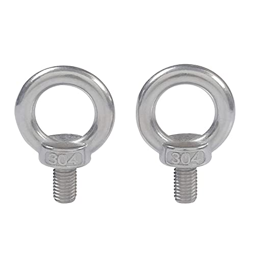 Threaded Eyebolts?Expansion Screw 2 Pcs M3-M24 Stainless Steel Ring Bolts Welded Closed Screw Rod Eye Screw Bolts for Engineering Lifting Equipment(M3*12mm)