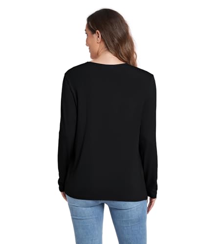 ADANIKI Women's Long Sleeve Cardigan with Pockets Lightweight Casual Loose Open Front Cardigans3