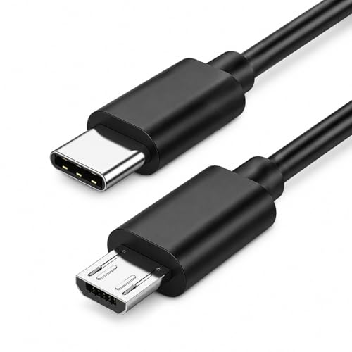 USB C to Micro USB Cable (Micro USB to Type C) - Works with Camera Camcorder SAT NAV Dashcam Power Bank Portable Speaker Mobile Tablet eBook reader Portable Hard Drive and more - 50cm
