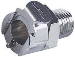 Metal Quick-Disconnect Fittings, Threaded Body, Valved, 3/8 NPT(M)