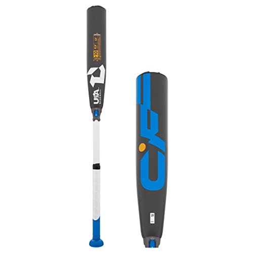 DeMarini 2022 CF (-10) USA Youth Baseball Bat - 31'/21 oz, Grey/Blue