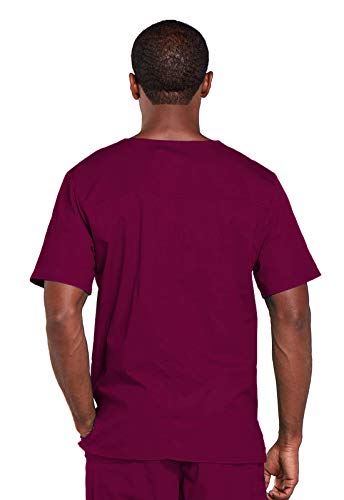 Image of Cherokee Scrubs for Men & Women V-Neck Scrub Top with 4 Pockets, Cotton Blend Soft Stretchy Easy Care Nursing Uniform - 4725
