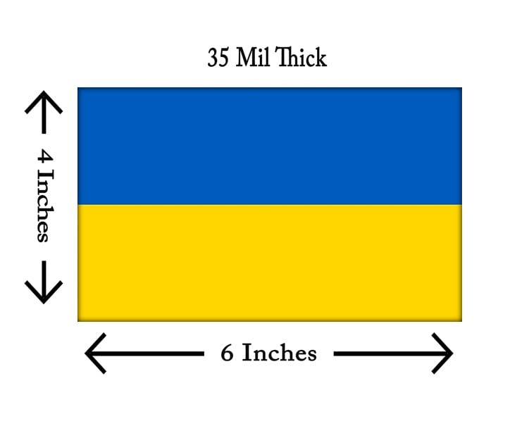 Ukraine Flag Car Magnet Bumper Sticker - 4x6 - Strong Magnet - Weather and UV Resistant from Flexible Magnets (Ukraine Flag)