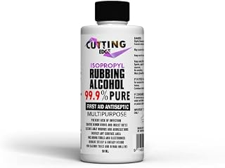 Isopropyl Rubbing Alcohol 99.9% Multipurpose First Aid Antiseptic Infection Preventor Massaging & Sponge Baths & All Over Cleaner Disinfectant (50ML with Cap)