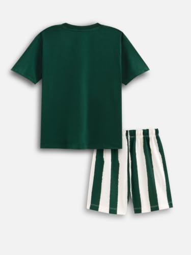 Image of Nap Chief Kids Cotton Garfield Print Co-Ord Set for Boys & Girls | Half Sleeve T-Shirt & Shorts Set | Soft Casual Summer Wear