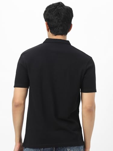 Image of Urbano Fashion Men's Textured Regular Fit Half Sleeve Cotton Polo T-Shirt