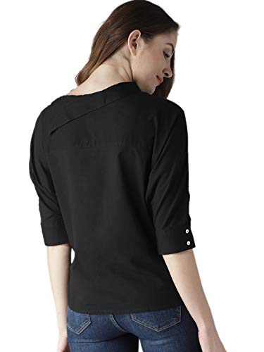 Image of Style Quotient Women Black Solid Boxy Top