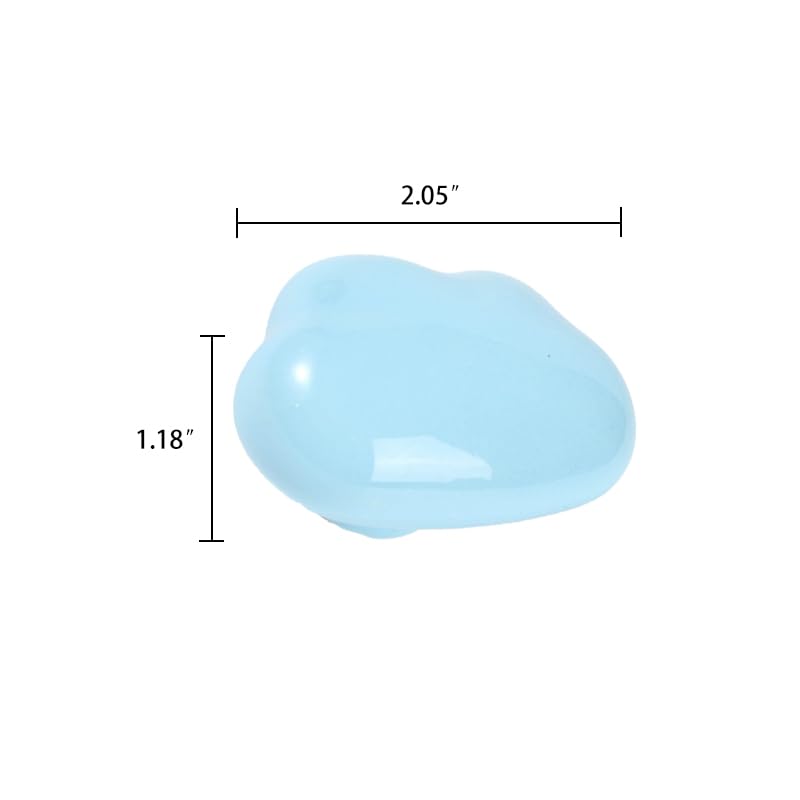 LannuMet Baby Blue Cloud Shape Ceramic Drawer Knobs Handles with Screw for Wardrobe, Drawer, Cupboard, Shoe Cabinet,6PCS