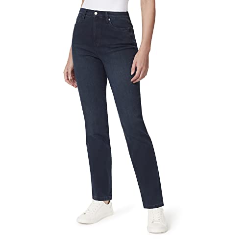 Bandolino Women's Mandie Signature Fit High Rise Straight Leg Jean, Montgomery-Embroidered Back Pocket, 16