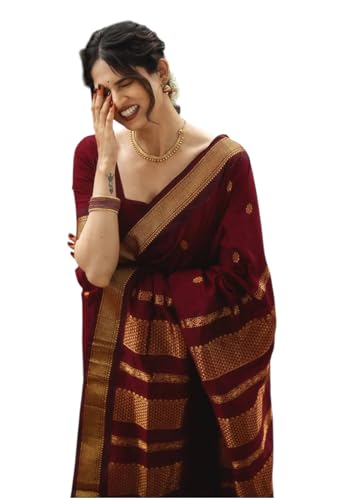 Image of Yashika Women Banarasi Kanjivaram Silk Saree Set with Blouse |saree for Women | Saree | New Sari | Saree