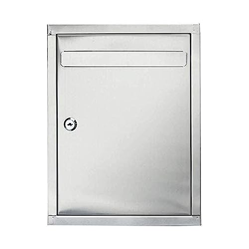 Boîte aux Lettres et Boîte de Dépôt Murale en Acier Inoxydable Grande Capacité Extérieure