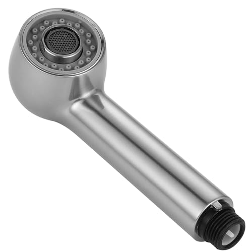 ONECE Douchette Robinet Cuisine 2 Jets Tête de Douche Remplacement Douchette pour Mitigeur Cuisine, Nickel Brossé