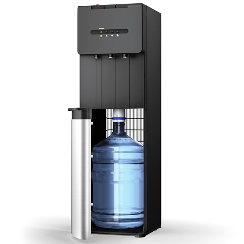 EUHOMY Self Cleaning Bottom Loading Water Dispenser for 3 or 5 Gallon Bottles, Hot Cold and Room...