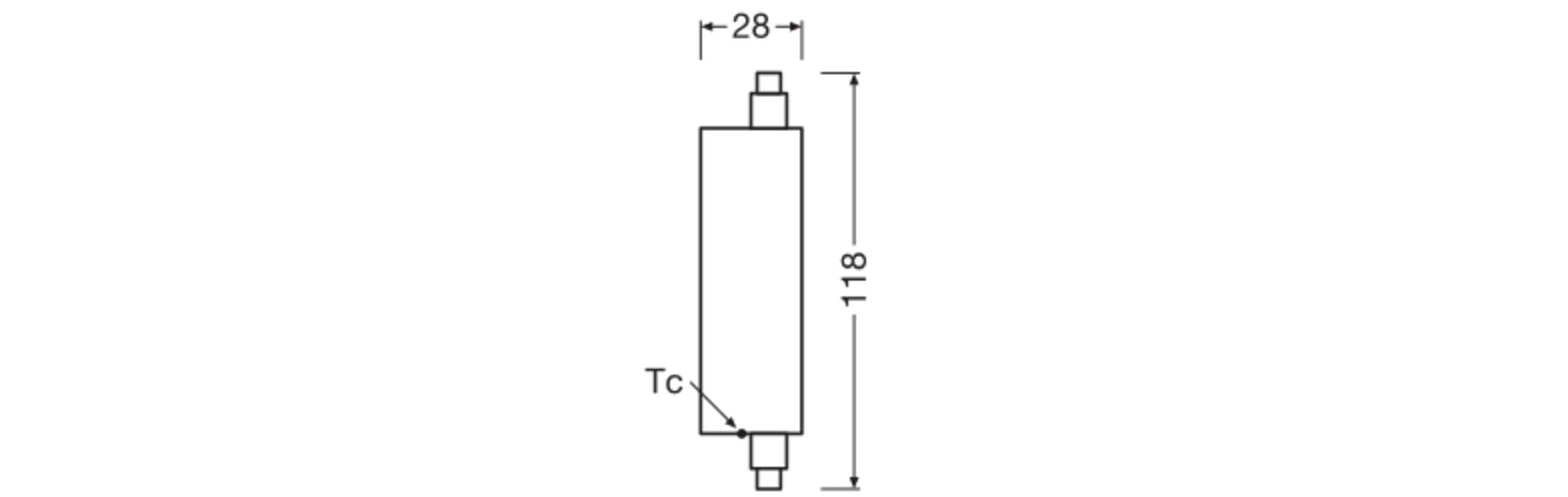 OSRAM LED Line Lámpara LED con filamento, cuerpo luminoso de plástico | , LED Lamps, 28.00 Millimetres dia, , Paquete de 6