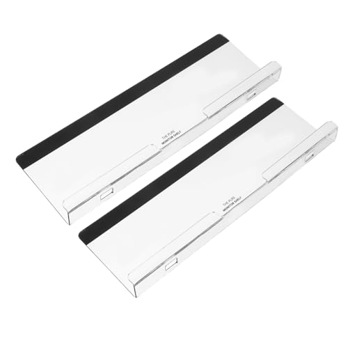 VILLCASE 2個モニターメモボード 透明アクリル製 デスクトップ付箋ホルダー付き パソコン画面下電話スタンドとメモトレイ 一体型デスク整理