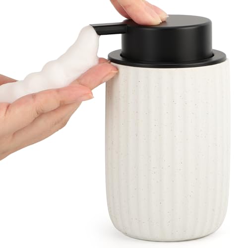 Segbeauty Botes para Gel y Champu, 320ml Dispensador Espuma, Botella de Espuma de Cerámica, Dispensador Jabon Baño, Dispensador de Gel y Champu, Accesorios Baño