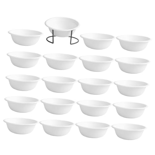 INOOMP 1 Set Disposable Pet Bowls Multi-Function Dog Cat Feeding Bowl Wet Dry with Dish Rack
