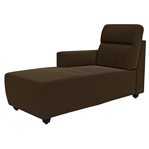 Image of Wakefit Sofa Set | 3 Year Warranty | 3 Seater Sofa for Living Room, Wooden Set, 3 Seater + Left Aligned, Belize(Malphino : Dark Earth)