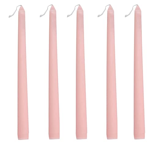 BalsaCircle 12 pcs 10-Inch Rose Gold tall Premium Taper Candles for Wedding Party Birthday Centerpieces Home Decorations Supplies