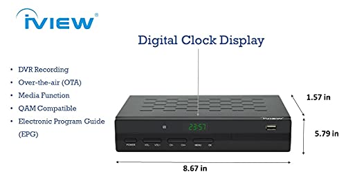 image for IVIEW-3500STB III, ATSC Digital Converter Box with Recording and Media