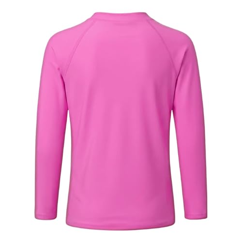 Image of Girls Swim Shirts, Long Sleeve Rash Guard Swimsuits with Full Zipper Sun Protection Bathing Suit Quick Dry Swimwear for Kids