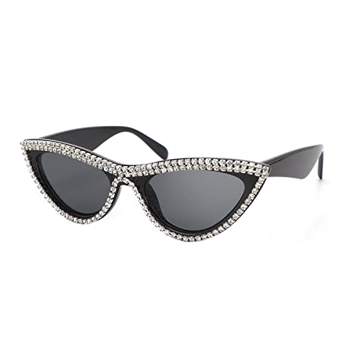 Cat eye sunglasses Cute Trendy for Women Bling Fun Rhinestone Crystal Sun Sades2