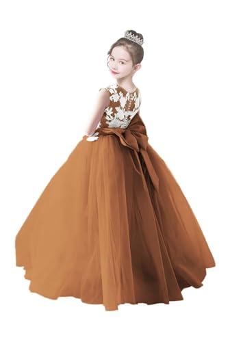 dideyttawl Lace Tulle Flower Girls Dress Fairy Dress Princess Birthday Party Ball Gown Ruffle Puffy Tulle Formal Pageant