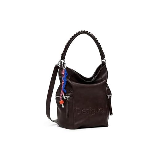 Desigual zaino per il tempo libero Arica Half Logo Backpack Big Chocolate marrone scuro