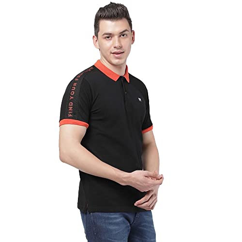 Image of Wrangler Men Black Cut and Sew Regular Fit T Shirt