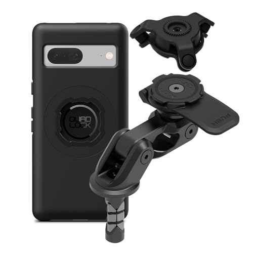 Image of Quad Lock Motorcycle Fork Stem Mount PRO Kit with Vibration Dampener and MAG Phone Case for Pixel 7