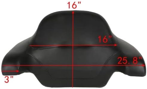 Miniatura 8 de TCMT Caja de maletero de motocicleta King de 13.7 pulgadas, pestillos negros, respaldo superior, juego de portaequipajes para Harley 2014-2025