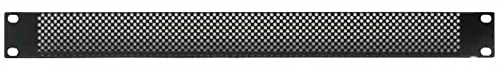 PULSE 1U 19" Mesh Vented Rack Panel | Steel Black Powder-Coated Ventilation Panel for Rack Cabinets – RPVM1