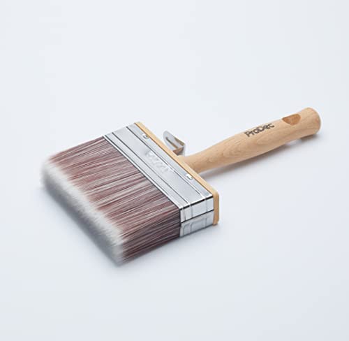 ProDec 100 mm Blockpinsel zum schnellen Malen mit Dispersionsfarbe, Mauerwerksfarbe, Holzbeize, Holzbehandlung, Lack auf Innen- und Außenwänden, Decken, Schuppen, Zäunen, ideal für raue Oberflächen