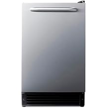 Summit 15" Ice Maker, Drain Free, Built-in Ice Maker 15lb. Production Capacity, Stainless Steel- BIM26