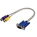 1pcs 3C-TV-Out VGA to S-Video/RCA Cable Adapter S-Video Mini-DIN 4-pin Connector RCA Composite Connector VGA 15-pin Male Connector